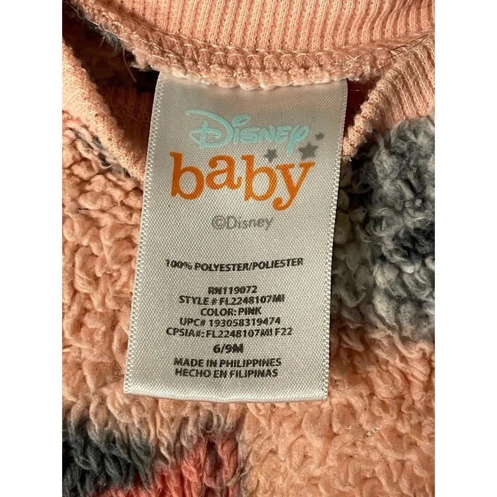 Disney Baby Girls Minnie Mouse Sherpa Long Sleeve‎ Sweatshirt Pink 6-9 Months